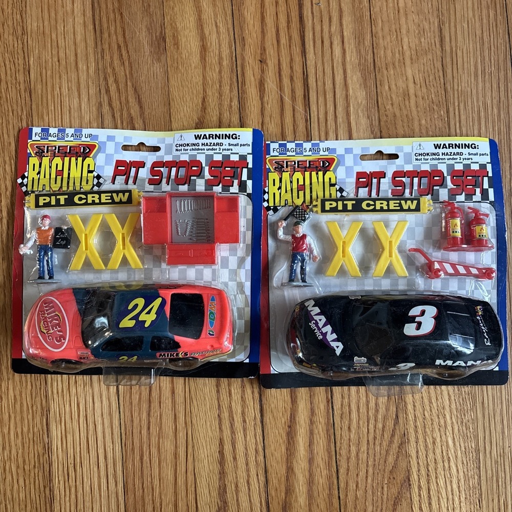NIP SEALED Vintage Boley Y2K 2000 Speed Racing‎ Set Toy Mike's Tacing #24 & #3